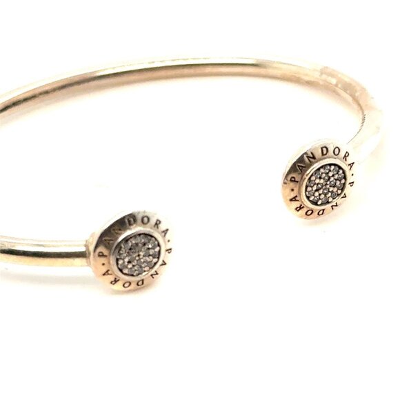Pandora Signature Pave Cz Open Cuff - Picture 5 of 9